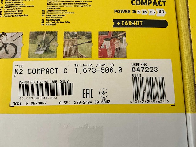 Kärcher k2 compact + car kit hogedrukreiniger (2x) - afbeelding 4 van  4