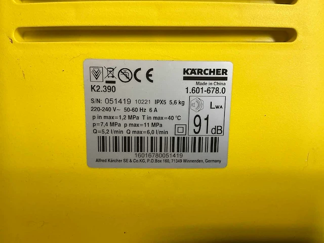 Kärcher k2390 hogedrukreiniger - afbeelding 7 van  7