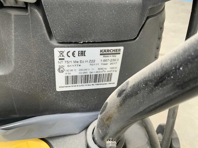 Kärcher nt 45/1 tact te h industriële veiligheids stofzuiger - afbeelding 5 van  6