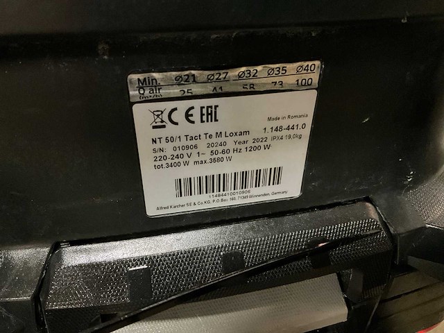 Karcher nt 50/1 tact te industriële stofzuiger - afbeelding 6 van  6