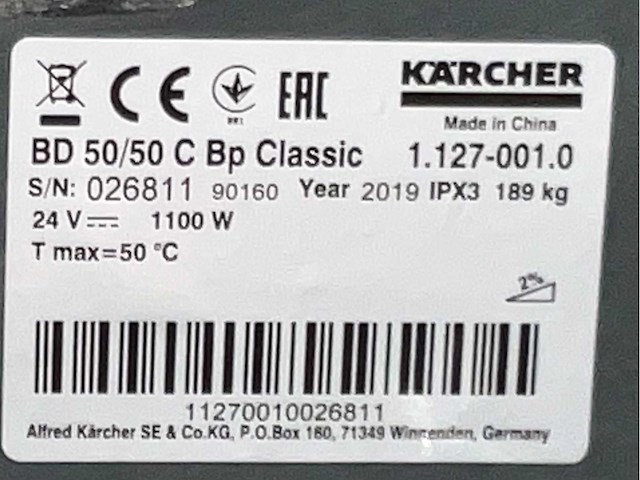 Kärcher professional bd 50/50c schrob / zuigmachine - afbeelding 8 van  9
