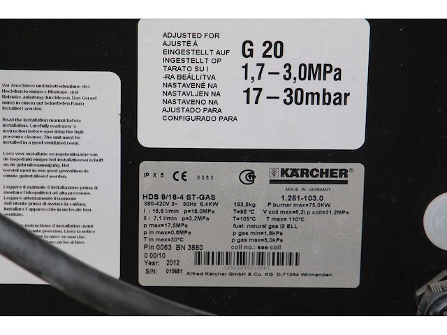 Kärcher professional hds 9/16-4 st gas hogedrukreiniger - afbeelding 3 van  10
