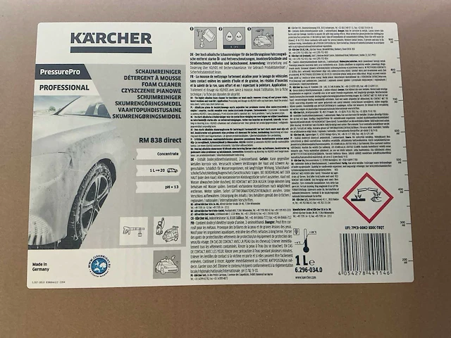 Kärcher rm 838 direct schuimreinigingsmiddel 1 liter (12x) - afbeelding 3 van  3