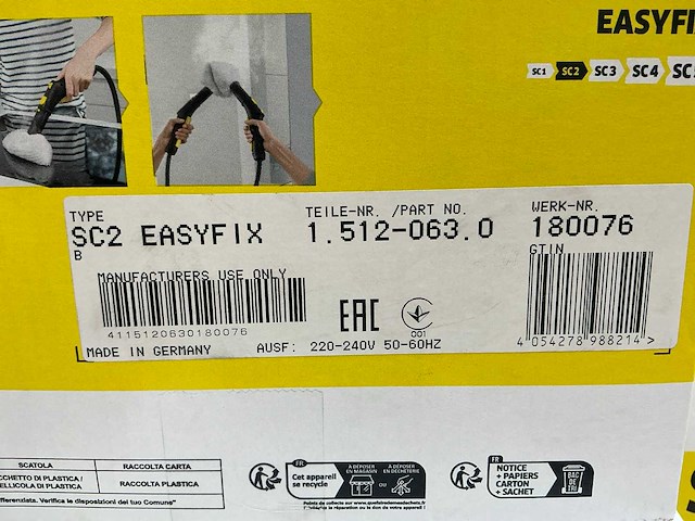 Kärcher sc2 easyfix stoomreiniger - afbeelding 4 van  4