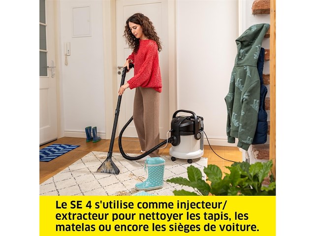 Kärcher se 4 tapijtreiniger sproeiextractie 1000 w 4 / 4 liter - afbeelding 2 van  6