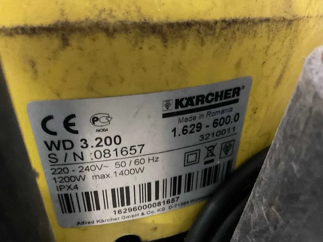 Kärcher wd 3.200 industriële stofzuiger - afbeelding 4 van  4