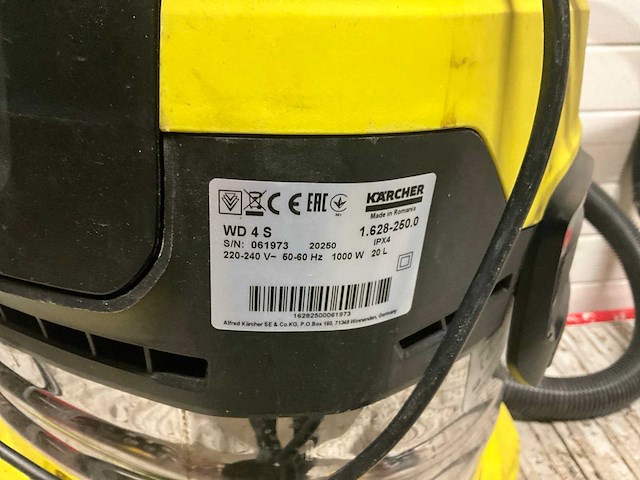 Karcher wd 4 s industriële stofzuiger - afbeelding 5 van  5