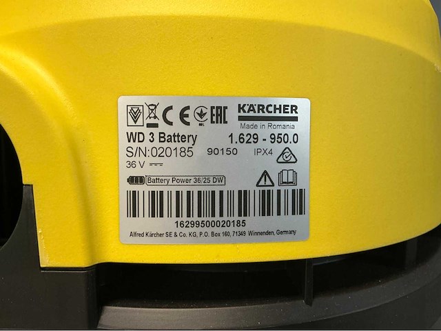 Kärcher wd3 battery stofzuiger - afbeelding 6 van  7
