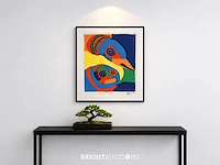 Karel appel | oiseau et personnage (1971) | kleurenlitho 105/125 | ingelijst - afbeelding 3 van  3