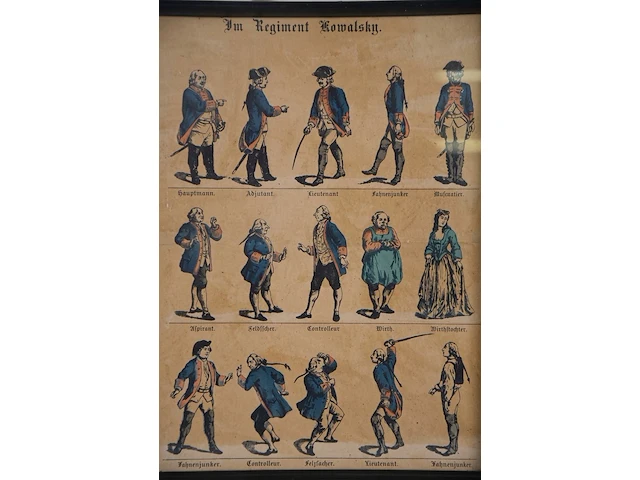 Karikaturale figuren "regiment kowalsky" 1900-1920 - afbeelding 3 van  5