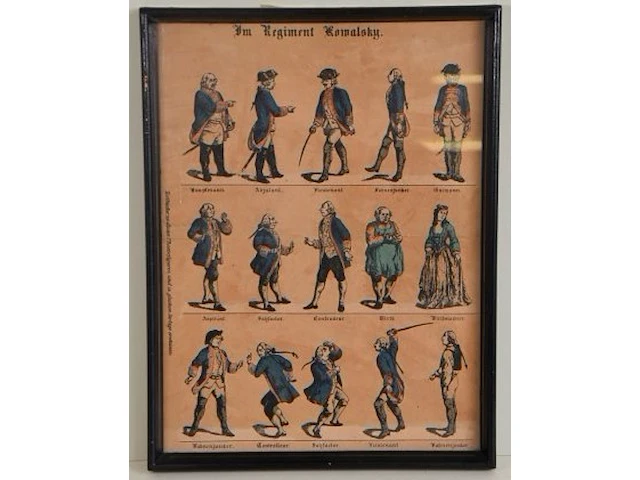 Karikaturale figuren "regiment kowalsky" 1900-1920 - afbeelding 4 van  5