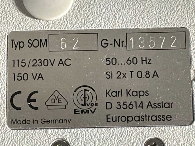 Karl kaps - som62 operatie- en onderzoeksmicroscoop - 2009 - afbeelding 9 van  9