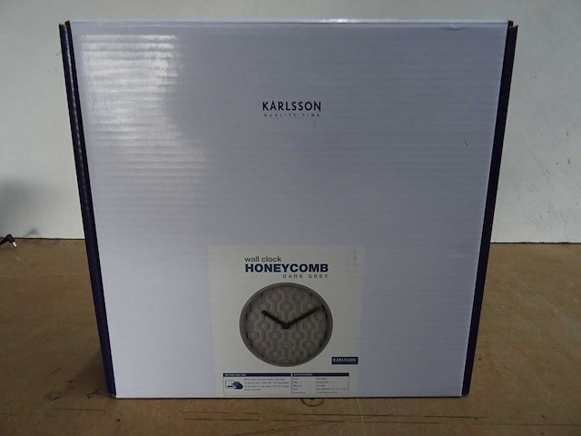 Karlsson - honeycomb - wandklok (2x) - afbeelding 2 van  2