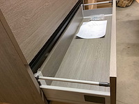 Karo - badkamermeubel grey oak 100 cm + wastafel - afbeelding 6 van  8