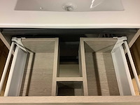 Karo - badkamermeubel grey oak 60 cm + wastafel - afbeelding 5 van  9