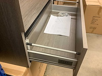 Karo - badkamermeubel grey oak 80 cm + wastafel - afbeelding 7 van  9