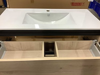 Karo - badkamermeubel natural oak 100 cm + wastafel - afbeelding 4 van  8