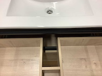 Karo - badkamermeubel natural oak 100 cm + wastafel - afbeelding 5 van  8