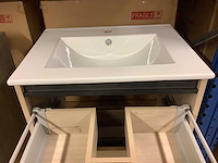 Karo - badkamermeubel natural oak 60 cm + wastafel - afbeelding 4 van  9