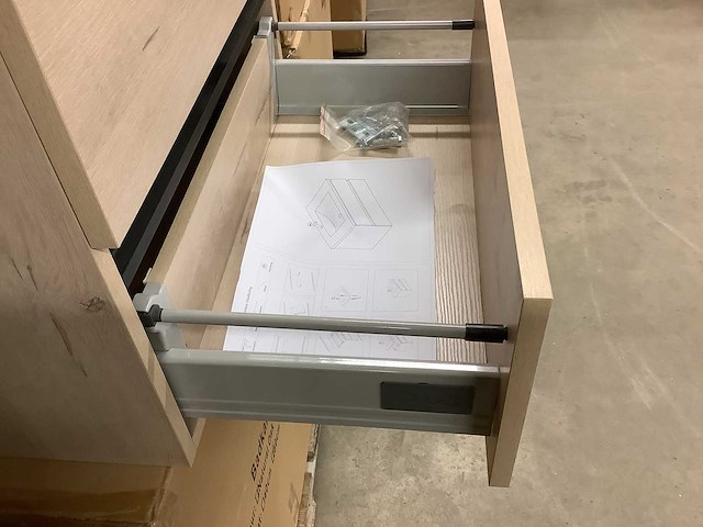 Karo - badkamermeubel natural oak 60 cm + wastafel - afbeelding 7 van  9