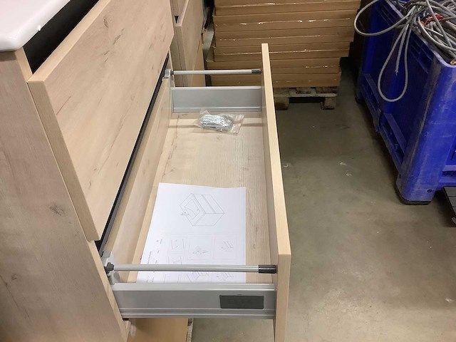 Karo - badkamermeubel natural oak 80 cm + wastafel - afbeelding 7 van  8