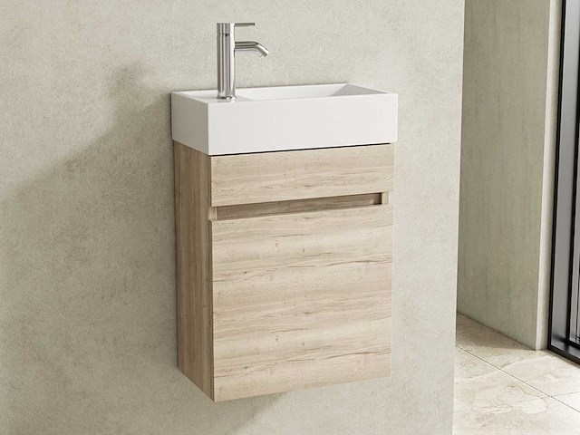 Karo - fontein + meubel natural oak 40 cm - afbeelding 1 van  6