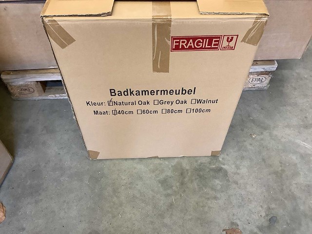 Karo - fontein + meubel natural oak 40 cm - afbeelding 3 van  6