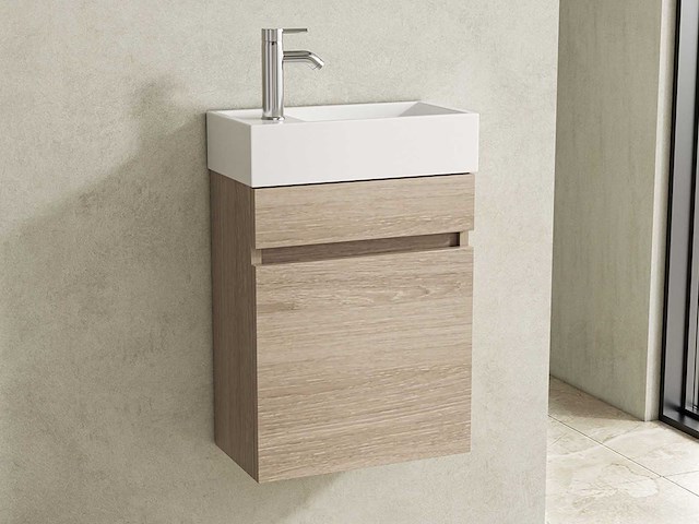 Karo - fontein + meubel walnut 40 cm - afbeelding 1 van  6