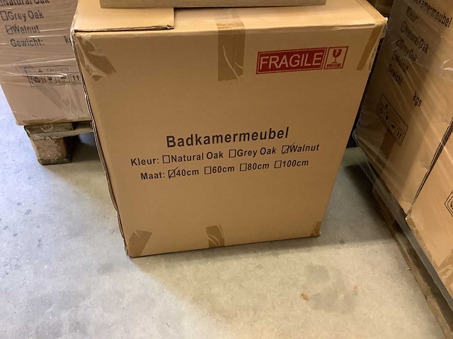 Karo - fontein + meubel walnut 40 cm - afbeelding 3 van  6