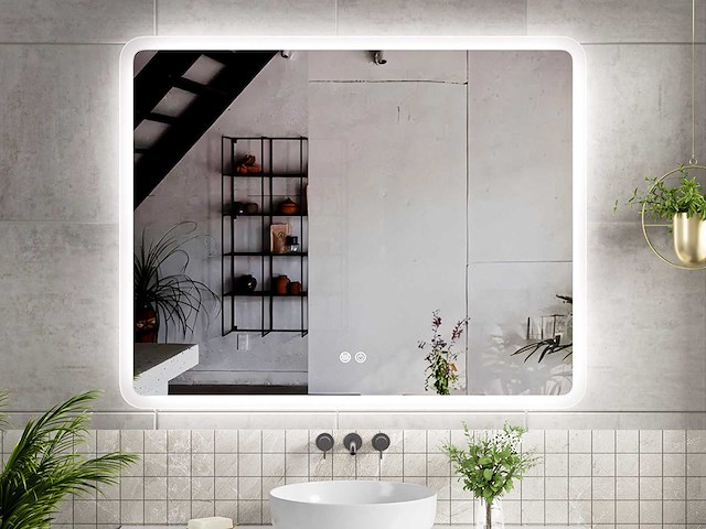 Karo - rechthoek - 1008x80cm - badkamerspiegel - afbeelding 1 van  1