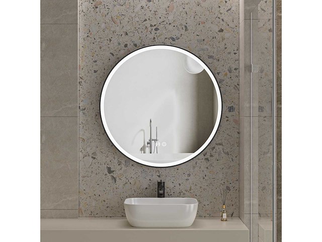 Karo - spiegel rond 90x90 cm + led en verwarming - afbeelding 1 van  3