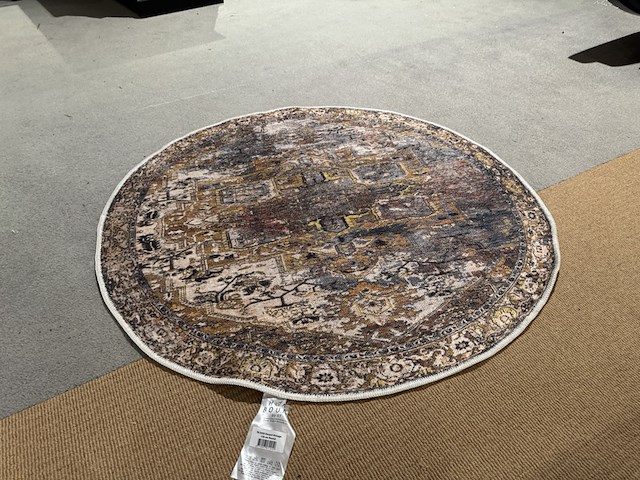 Karpet, meerkleurig, doorsnee 120 cm - afbeelding 1 van  2