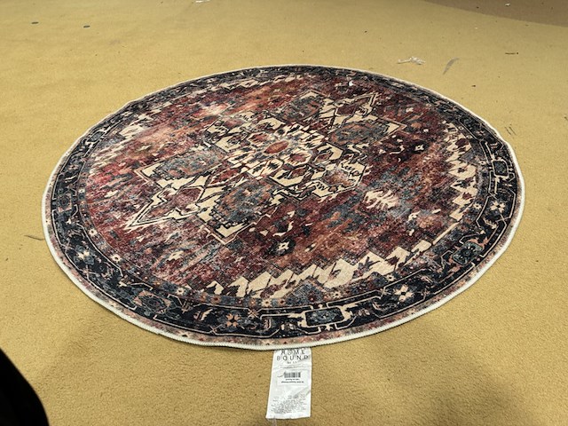 Karpet, meerkleurig, doorsnee 120 cm - afbeelding 1 van  2