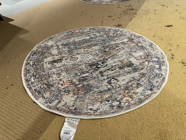 Karpet, meerkleurig, doorsnee 120 cm - afbeelding 1 van  2