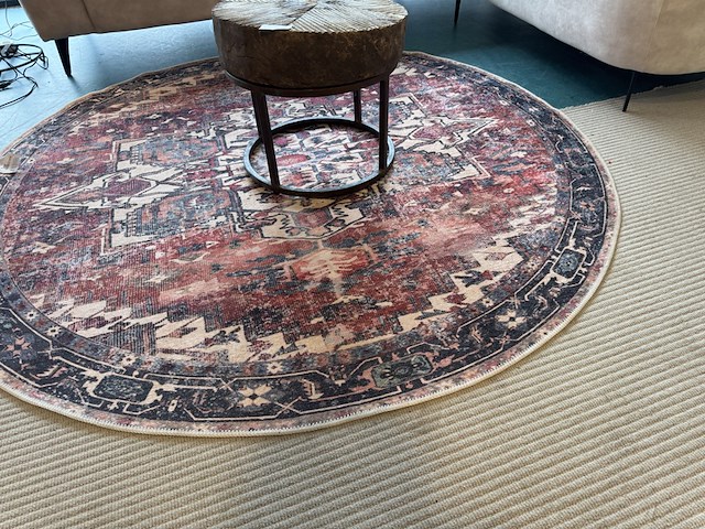 Karpet, meerkleurig, rond - afbeelding 2 van  3