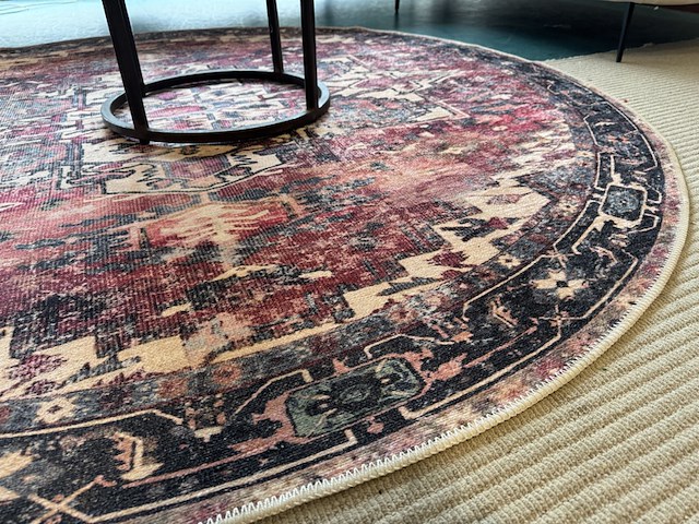 Karpet, meerkleurig, rond - afbeelding 3 van  3