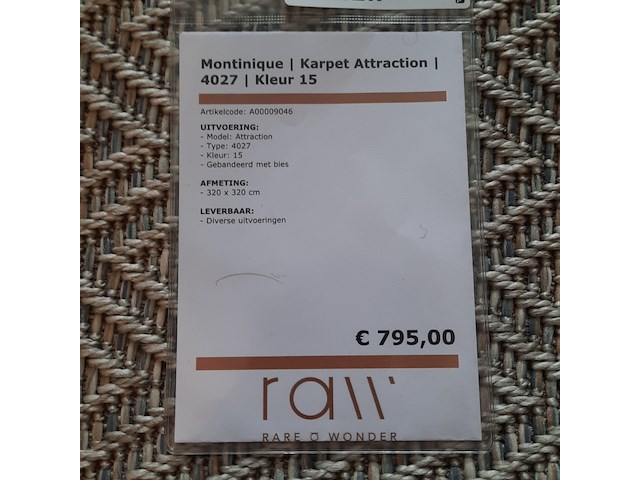 Karpet montinique, attraction, met bies - afbeelding 2 van  7