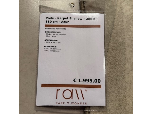 Karpet pode, shallow, azur - afbeelding 2 van  3