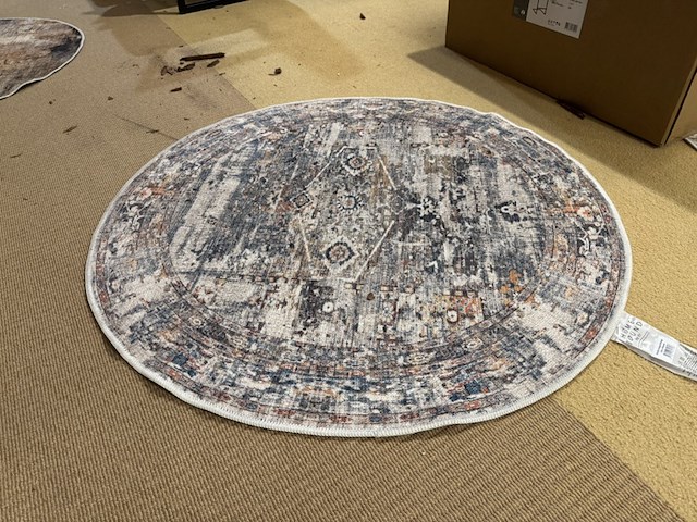 Karpet, rond, meerkleurig - afbeelding 1 van  4