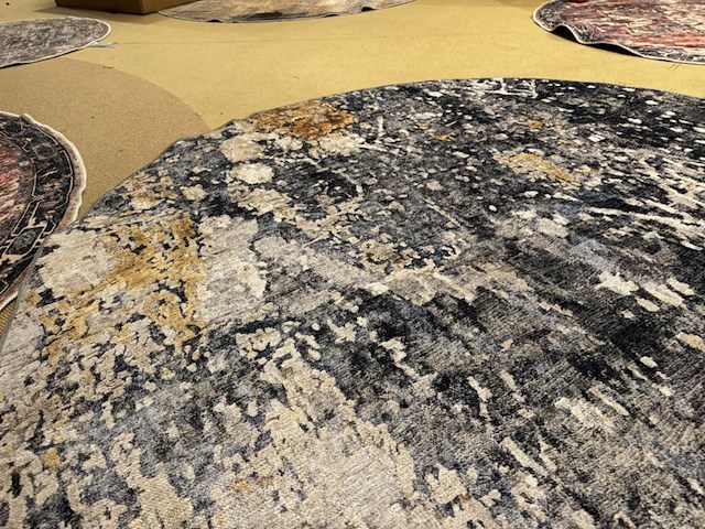 Karpet, rond, meerkleurig - afbeelding 3 van  4