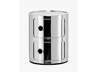 Kartell design container 2 modules chrome h40cm