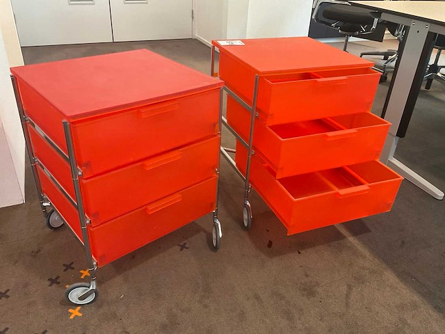 Kartell mobil ladekast (2x) - afbeelding 1 van  5