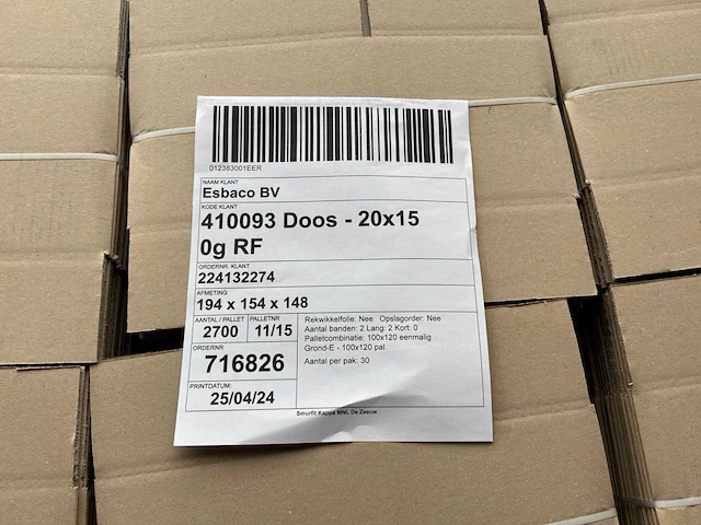 Kartonnen doos (194 x 154 x 148 mm) (720x) - afbeelding 4 van  4