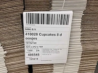 Kartonnen doos voor 8 cupcakes (323x 212x 161mm) (2400x) - afbeelding 3 van  3