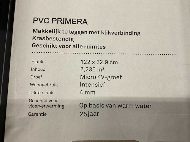 Karwei primera pak á 2.235m2 click pvc (4x) - afbeelding 3 van  4