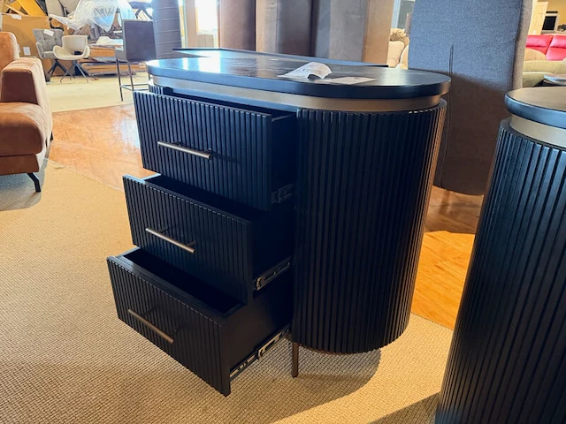 Kast 3 lades tower, zwart - afbeelding 4 van  8