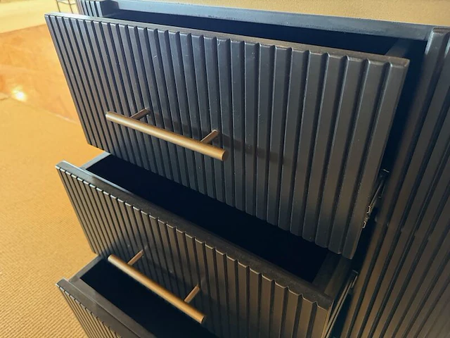 Kast 3 lades tower, zwart - afbeelding 5 van  8