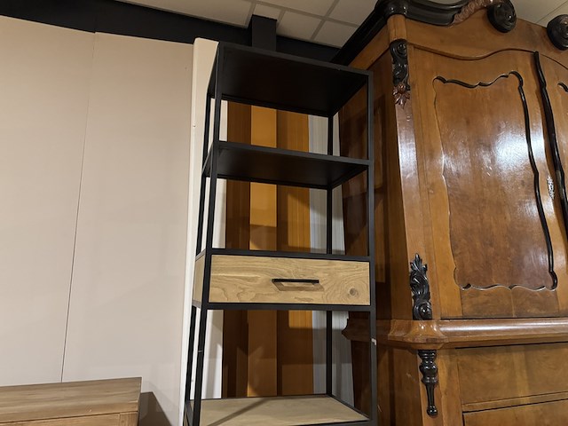 Kast, bruin + zwart - afbeelding 3 van  4