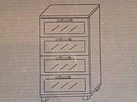 Kast met 4 lades, deuba, wit