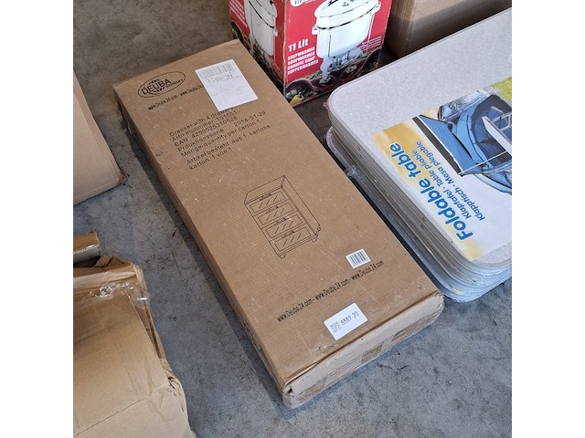 Kast met 4 lades, deuba, wit - afbeelding 3 van  3